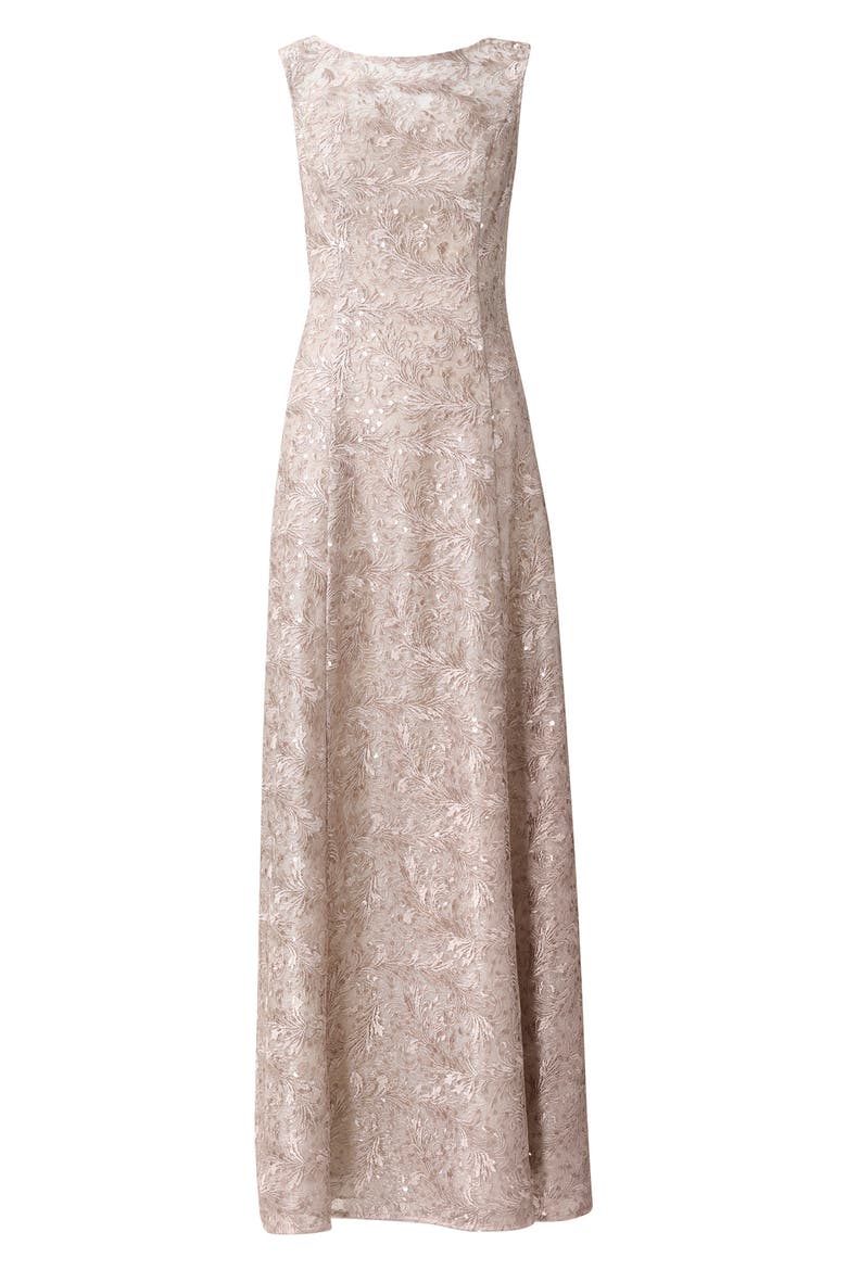 Sequin Lace Gown, Alternate, color, MARBLE