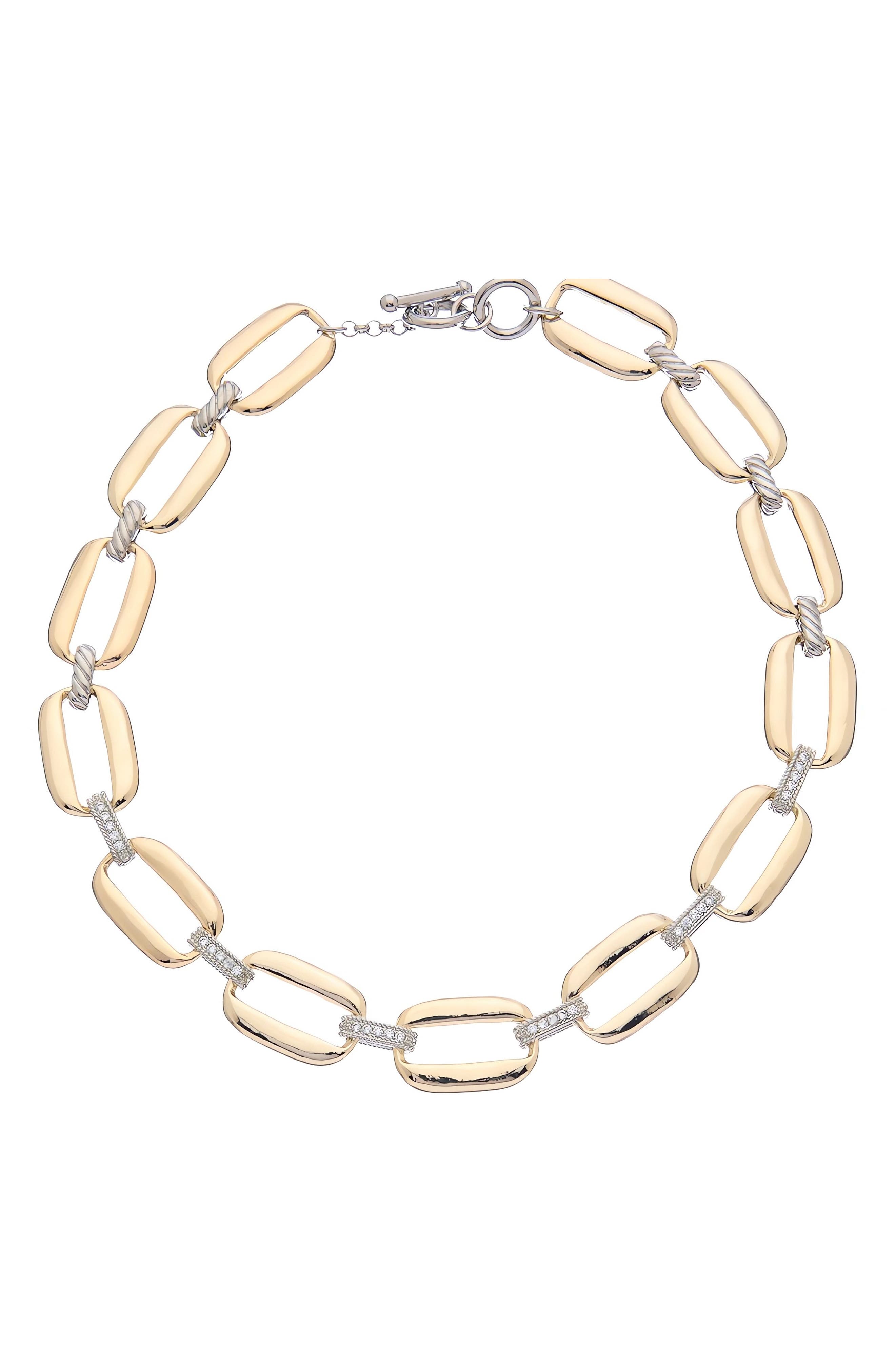 Cubic Zirconia Link Necklace