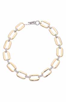 Cubic Zirconia Link Necklace