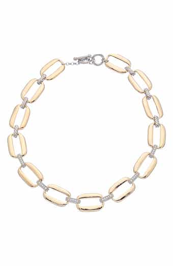 Cubic Zirconia Link Necklace