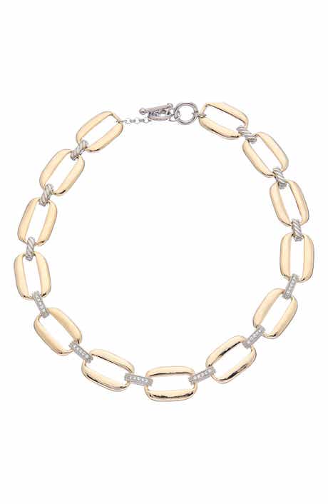 Cubic Zirconia Link Necklace