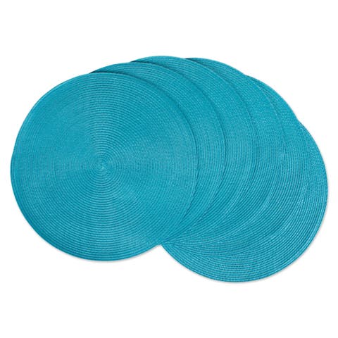 Round PP Woven Placemat Set/6, 15" Dia