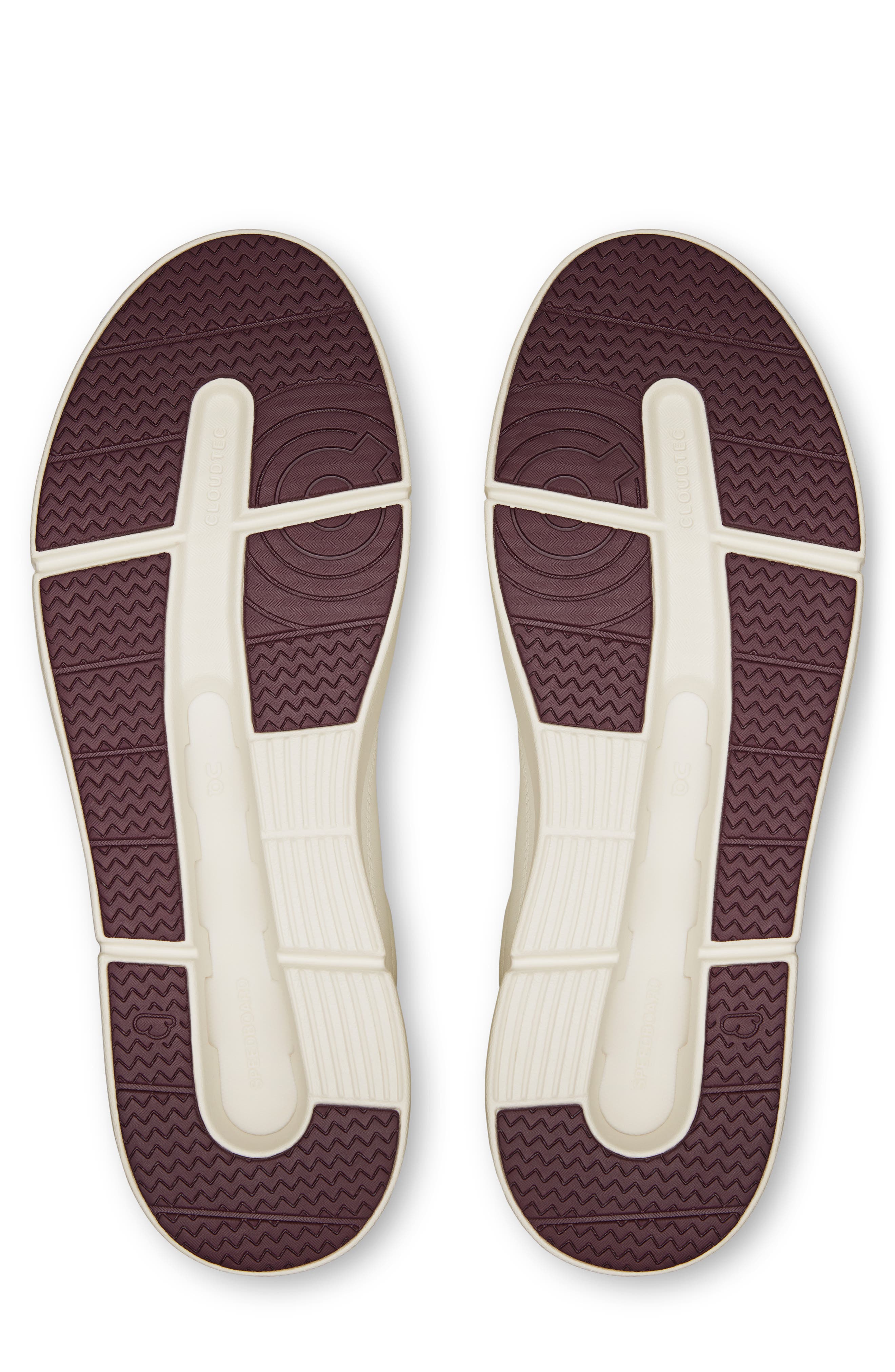 On THE ROGER Centre Court Tennis Sneaker, Alternate, color, Ivory/ Maroon