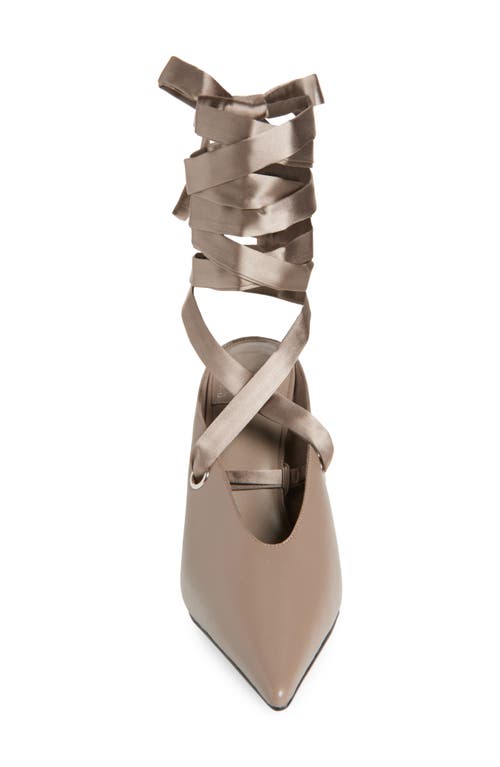 Jeffrey Campbell Grateau Ankle Wrap Mule In Taupe