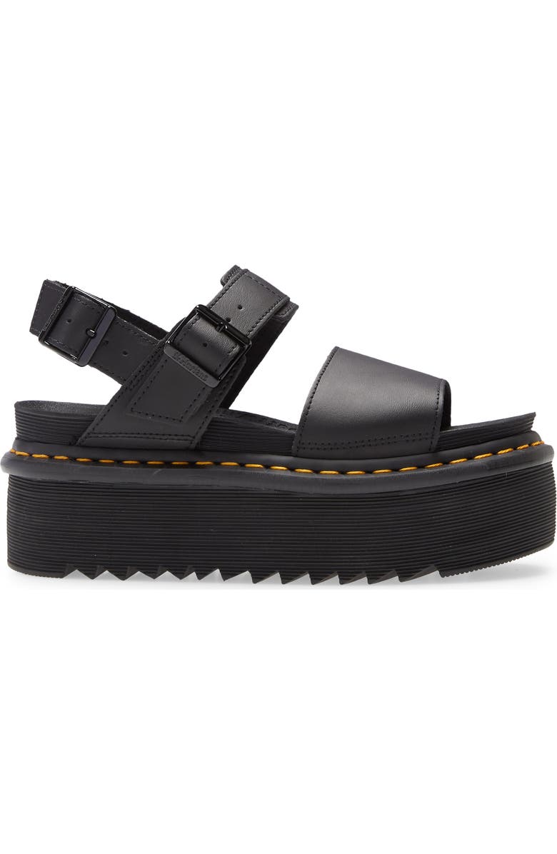 Dr. Martens Voss Quad Hydro Leather Platform Sandal, Alternate, color,
