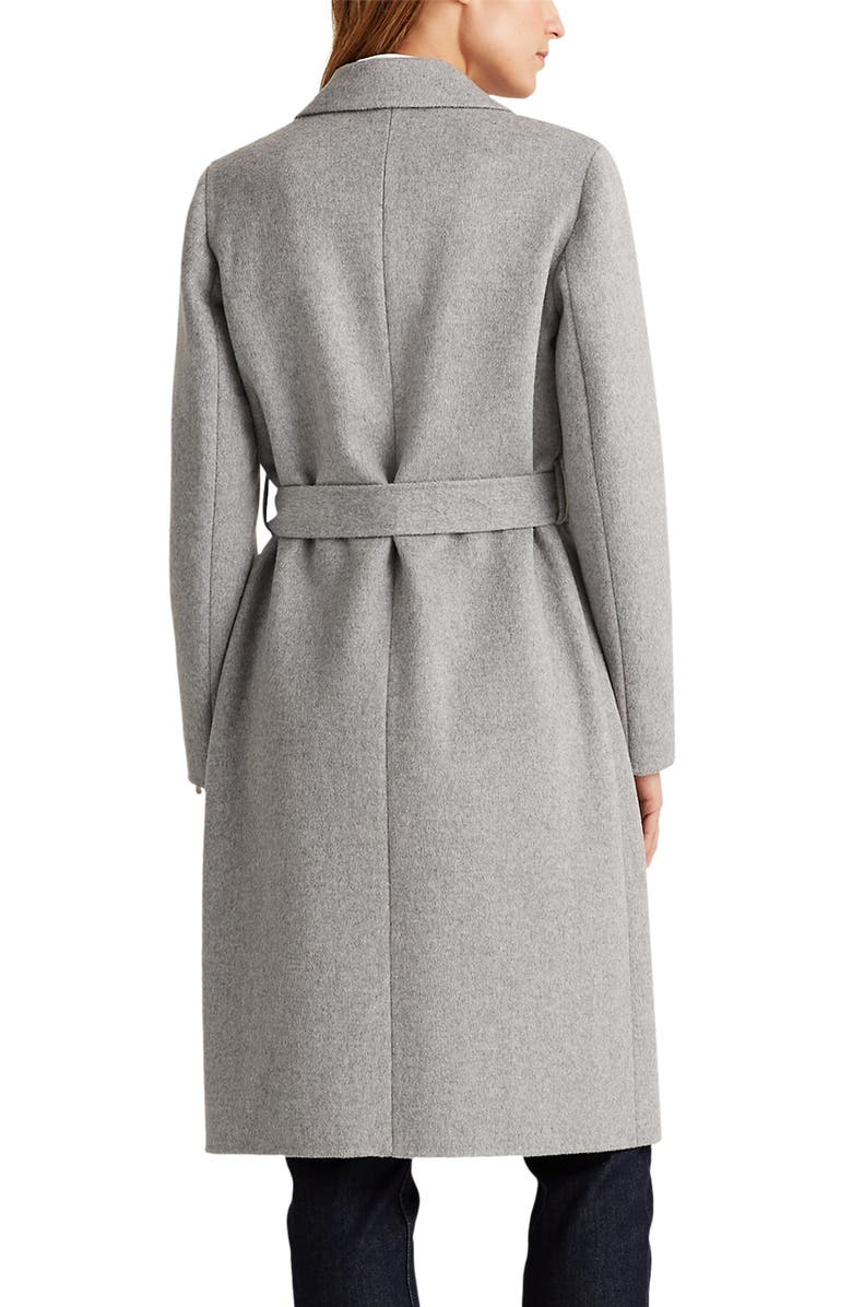 Lauren Ralph Lauren Double Face Wool Blend Wrap Coat, Alternate, color,