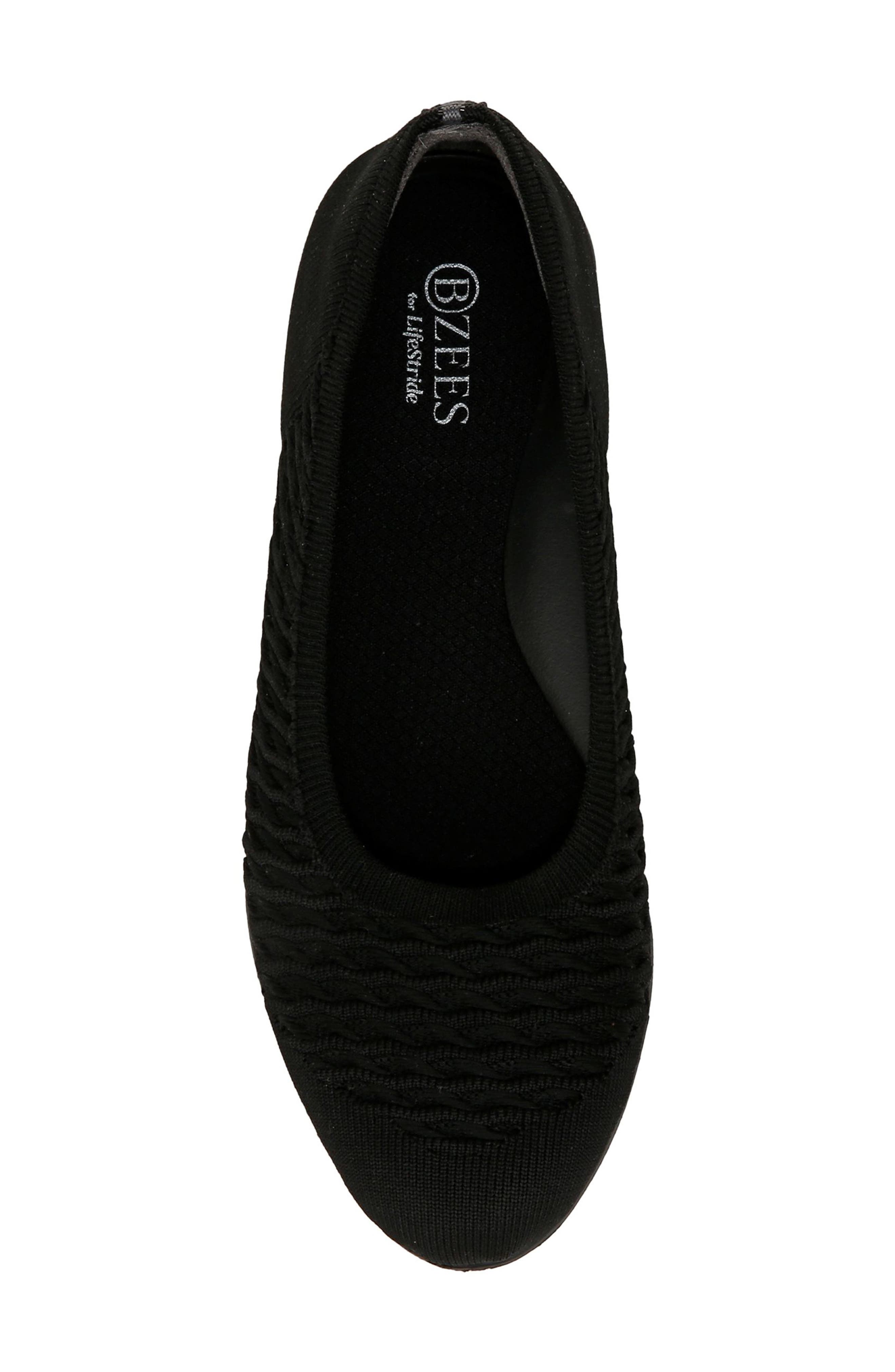 LifeStride Khloe Knit Ballet Flat, Alternate, color, Black