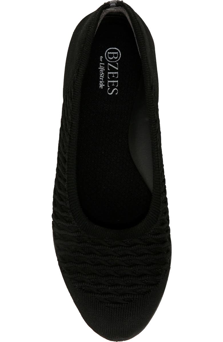 LifeStride Khloe Knit Ballet Flat, Alternate, color, Black