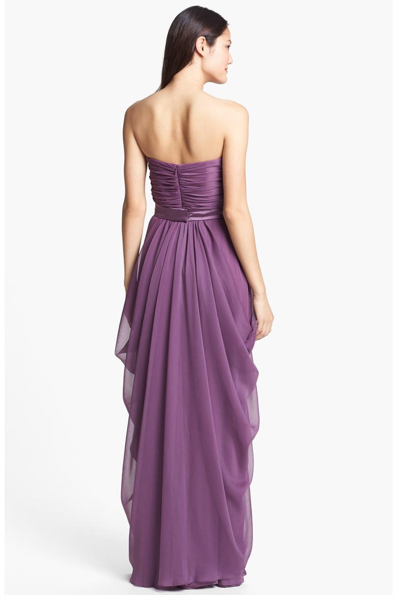 Draped Chiffon Dress, Alternate, color, SMASHING