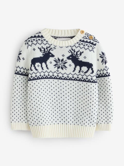 Kids' Baby Christmas Reindeer Fairisle Jumper (baby)