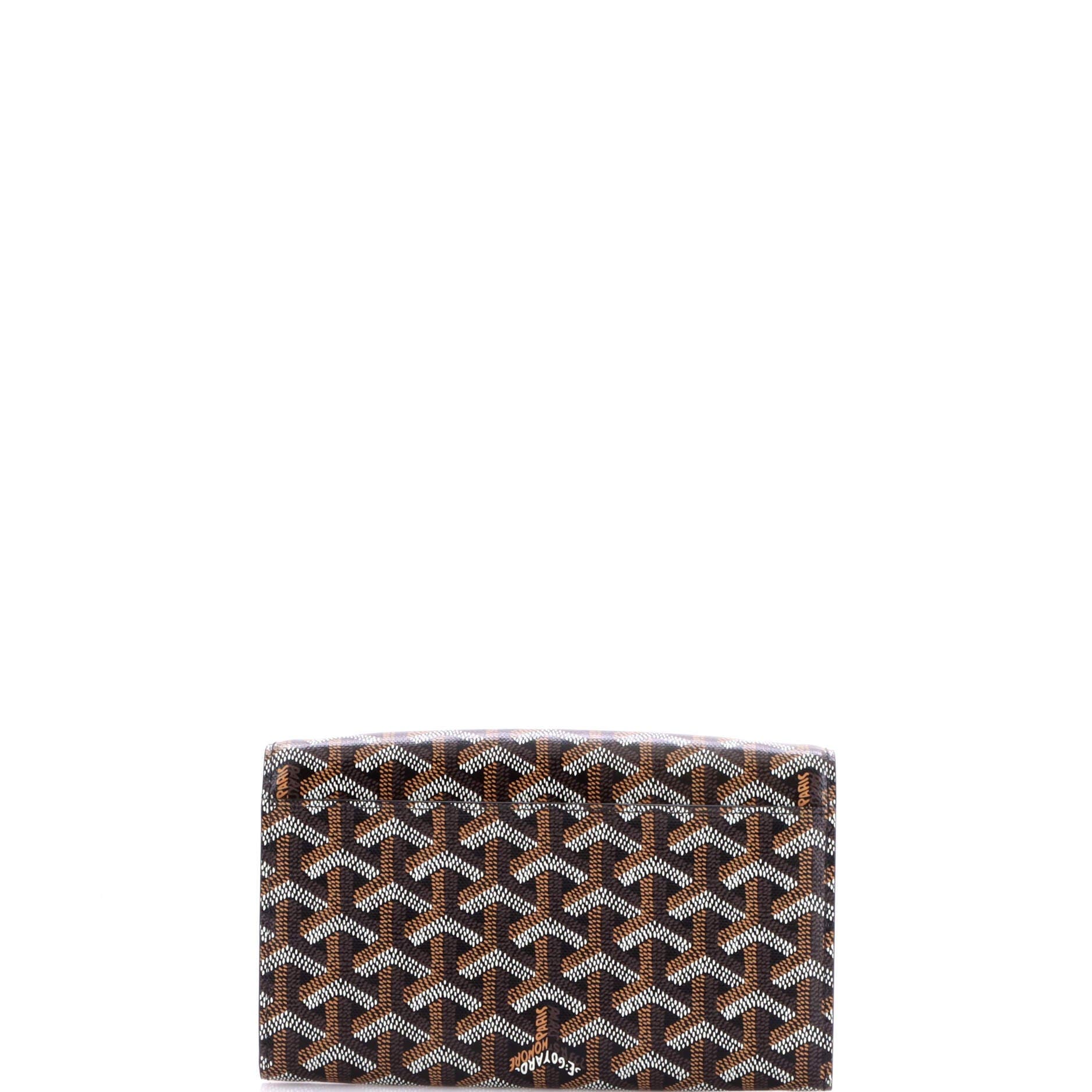 Pre-Owned Goyard Varenne Continental Wallet with Strap Coated Canvas, Alternate, color, Black