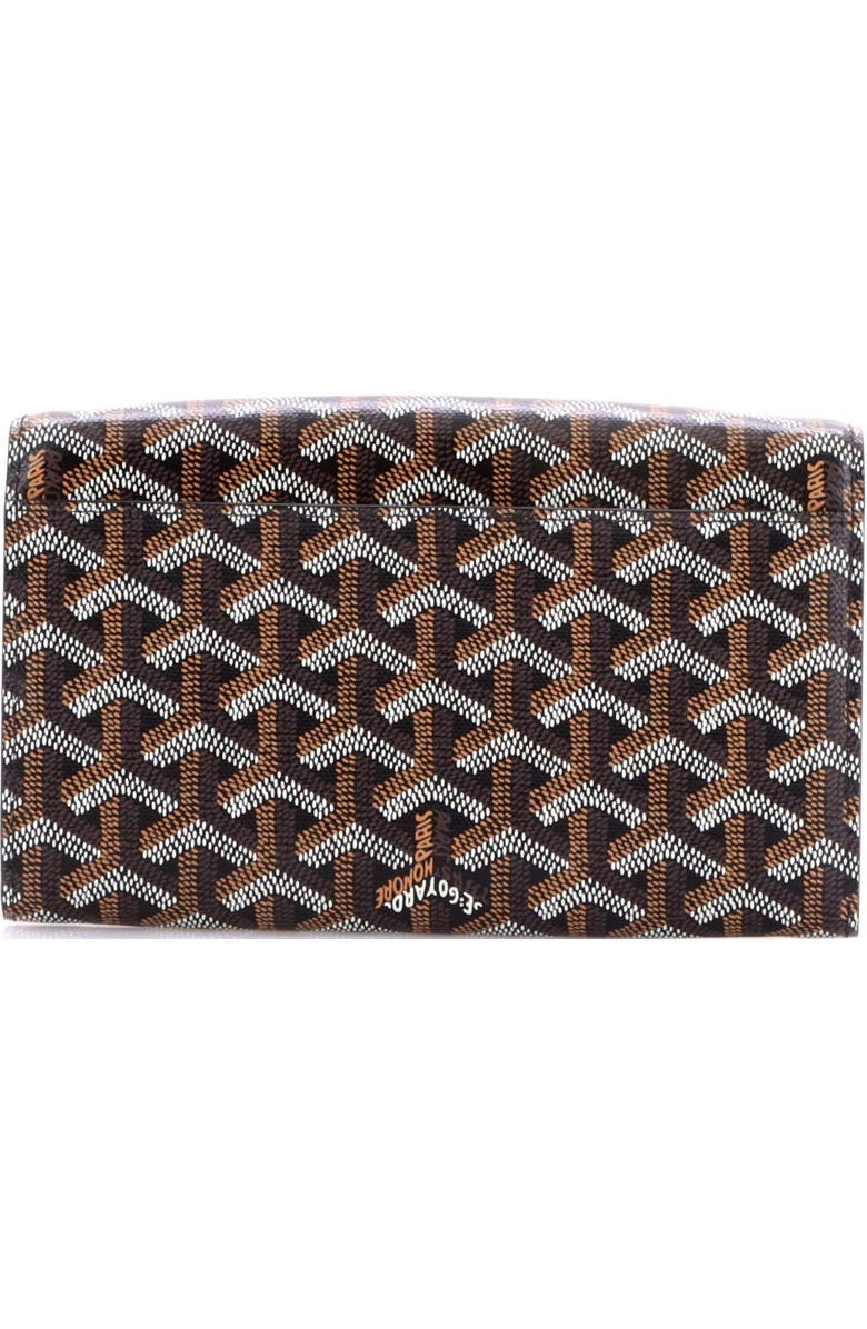 Pre-Owned Goyard Varenne Continental Wallet with Strap Coated Canvas, Alternate, color, Black