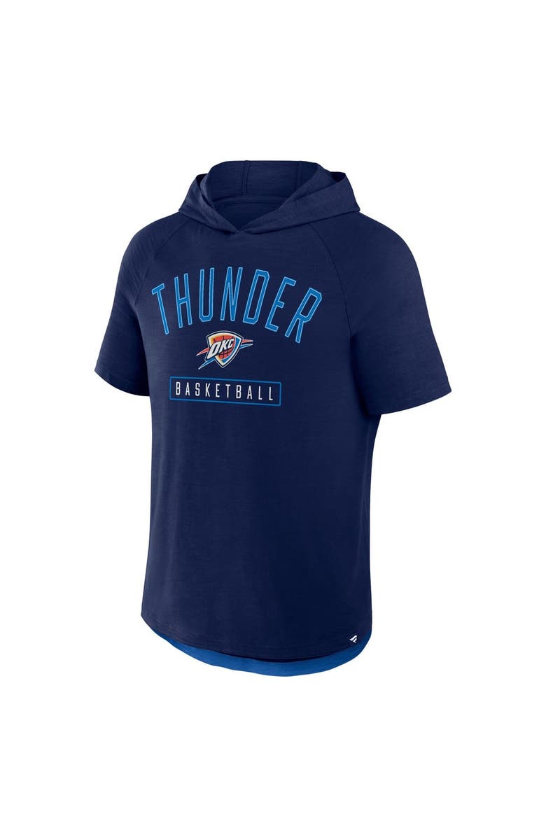 FANATICS Men's Fanatics Navy Oklahoma City Thunder Pass Legend Raglan Hoodie T-Shirt, Alternate, color, 
