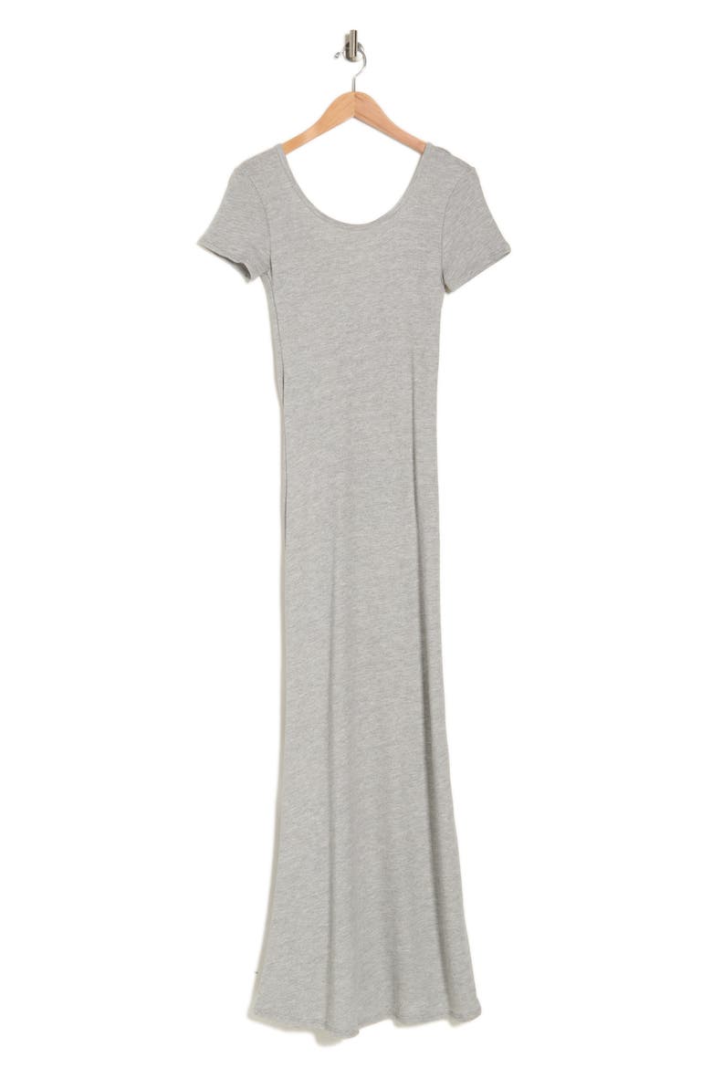 Short Sleeve Maxi Dress, Alternate, color, HEATHER GREY