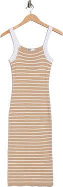 Madden Girl Stripe Ribbed Body-Con Dress