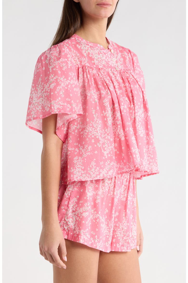 Cheri Blossom Cotton Sateen Short Pajamas, Alternate, color, PINK LEMONADE