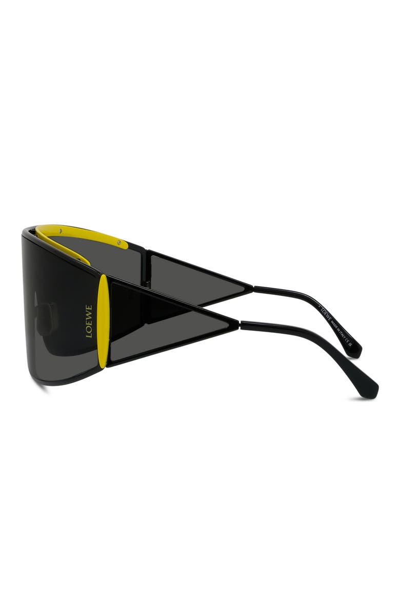 Signature 138mm Mask Sunglasses, Alternate, color, MATTE BLACK / SMOKE