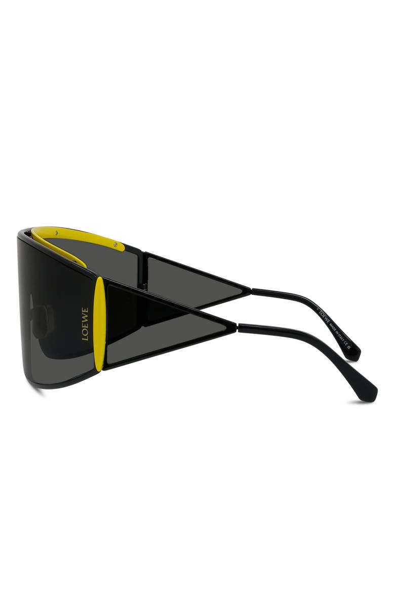 Loewe Signature 138mm Mask Sunglasses, Alternate, color, Matte Black / Smoke