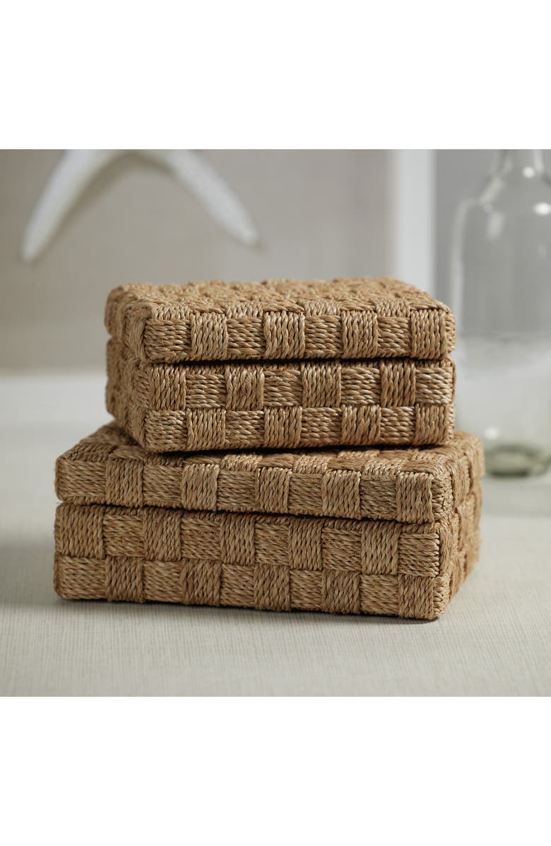 Zodax Taranto Abaca Rope Decorative Box, Alternate, color, Beige