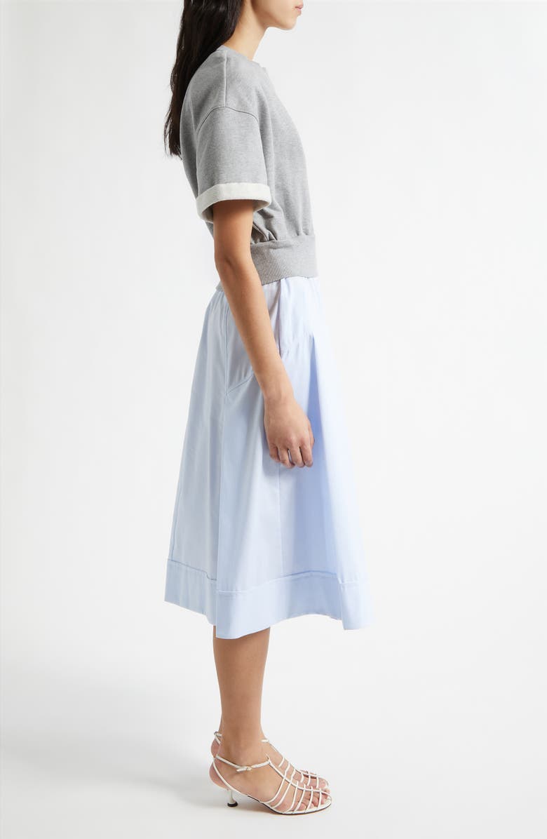 3.1 Phillip Lim Mixed Media Midi Dress, Alternate, color, 