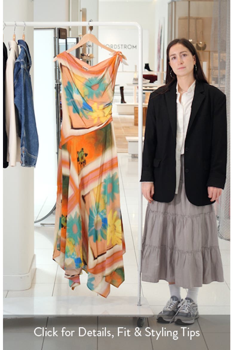 Portia Floral Print One-Shoulder Maxi Dress video