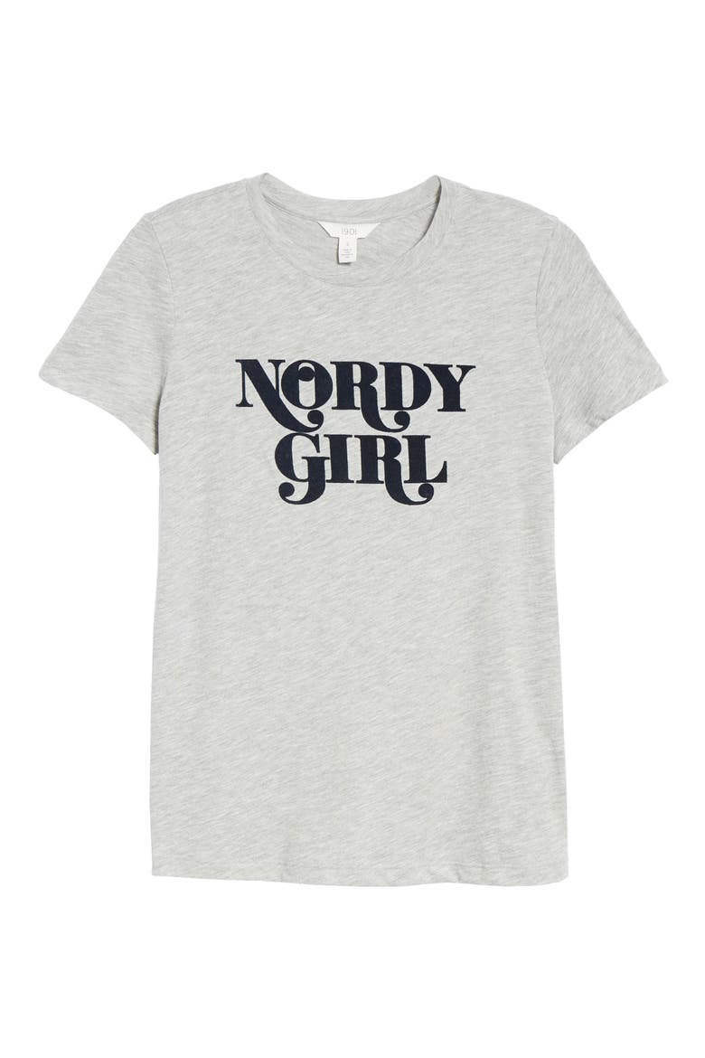 Short Sleeve Graphic Tee, Alternate, color, GREY- NAVY NORDY GIRL