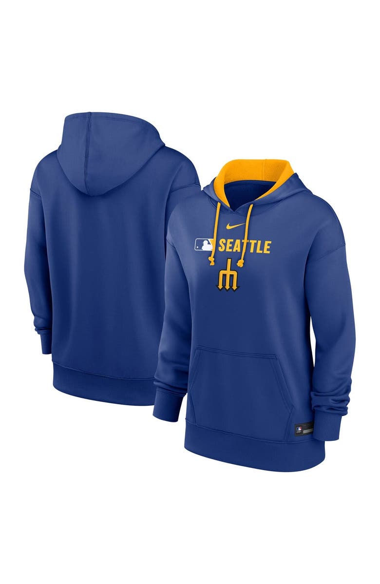 Nike Women's Nike Navy Seattle Mariners Authentic Collection City Connect Performance Pullover Hoodie, Alternate, color, 