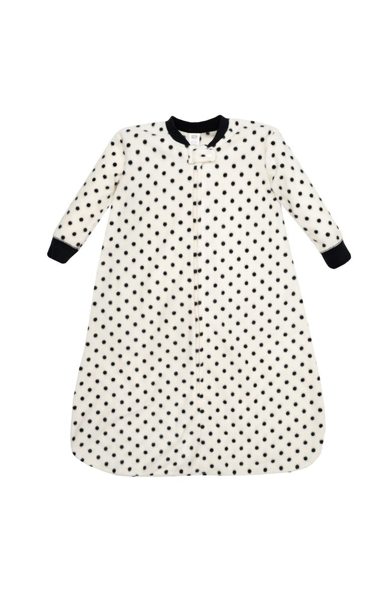 Hudson Baby Sleeping Bag Fleece Long Sleeve, Main, color, Black Cream Dot