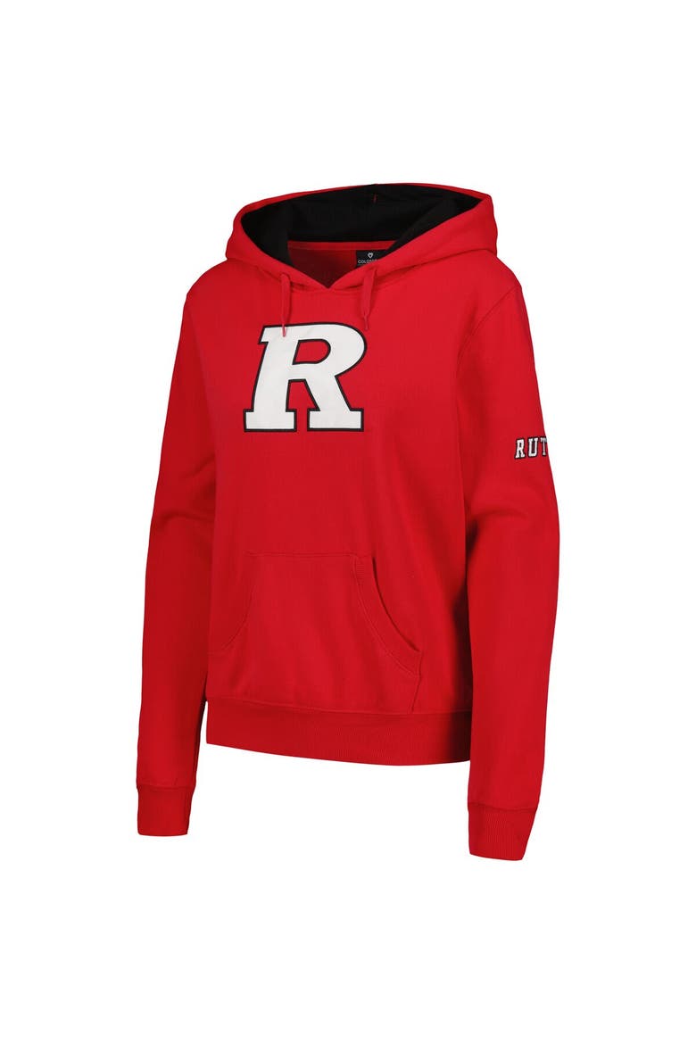 Women's Scarlet Rutgers Scarlet Knights Team Big Logo Pullover Hoodie, Alternate, color, Scarlet