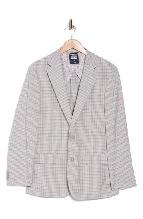 Original Penguin Check Two-button Blazer In Gray