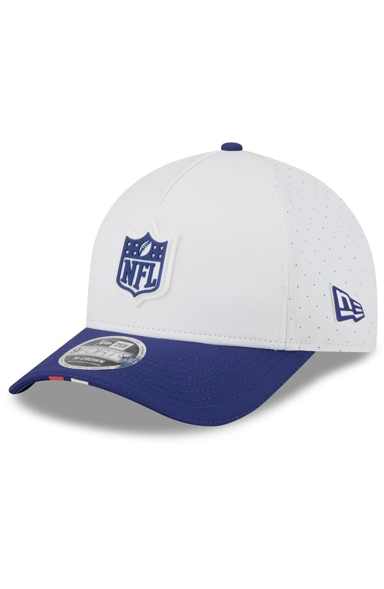New Era Men's New Era White/Navy 2025 NFL Training Camp A-Frame 9FORTY Adjustable Hat, Main, color, White