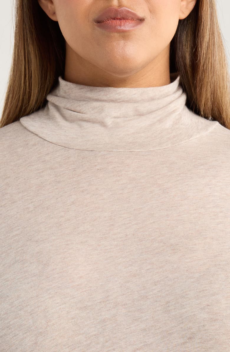 Eileen Fisher Long Sleeve Turtleneck Top, Alternate, color, Dove