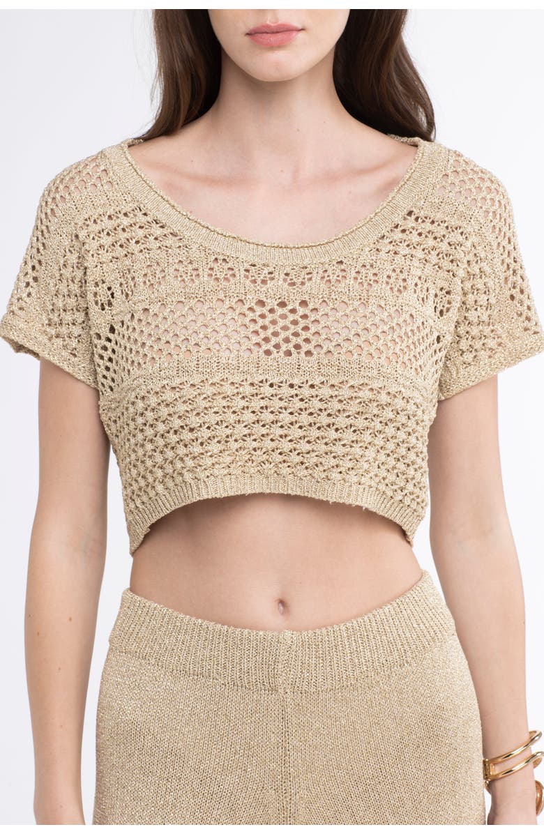Sunday St. Tropez Mateo Crochet Cover-Up Crop Top, Alternate, color, 
