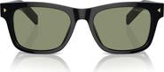 Prada 54mm Polarized Rectangular Sunglasses