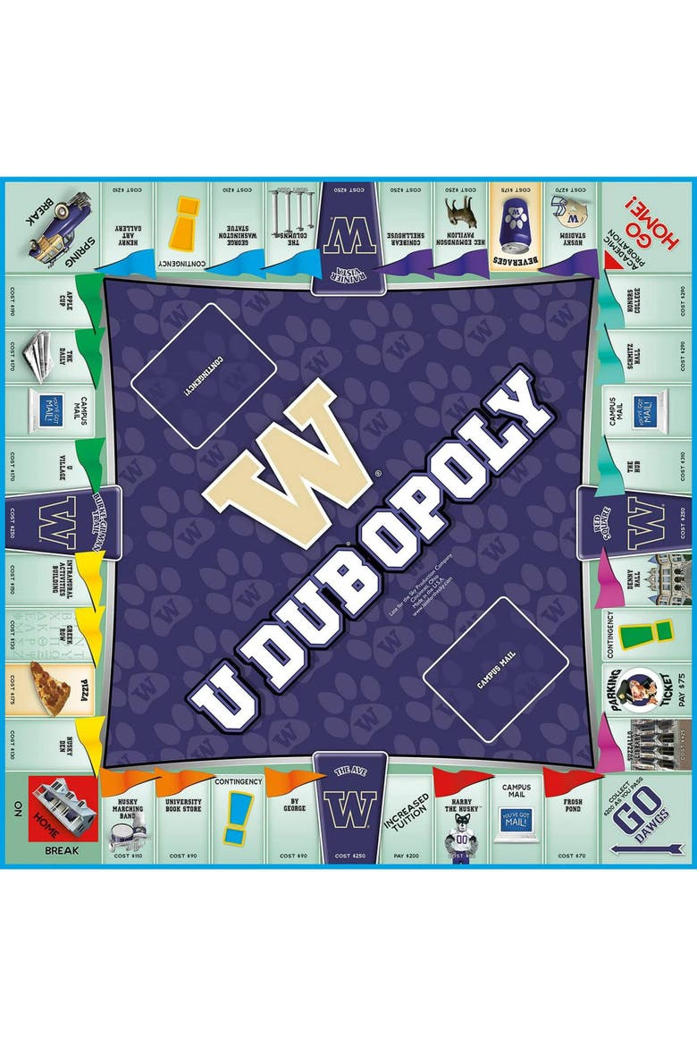 University of Washington U DubOpoly Monopoly Board Game, Alternate, color, Multicolored