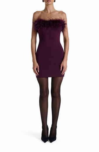 Naked Wardrobe Butter Feather Minidress