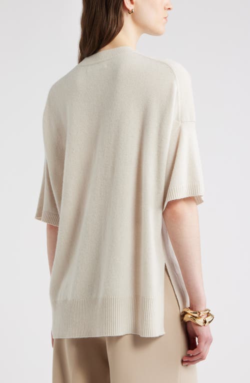Nordstrom Short Sleeve Cashmere Sweater In Neutral
