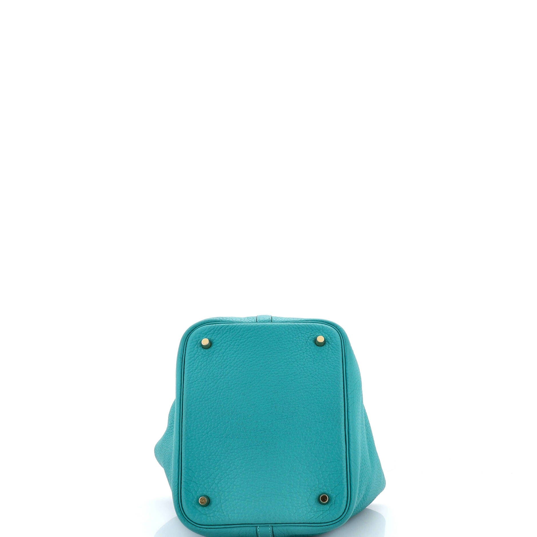 Pre-Owned Hermes Picotin Lock Bag Clemence MM, Alternate, color, Vert Verone