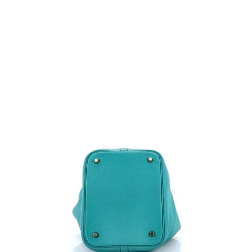 Pre-owned Hermes Hermes Picotin Lock Bag Clemence Mm In Blue