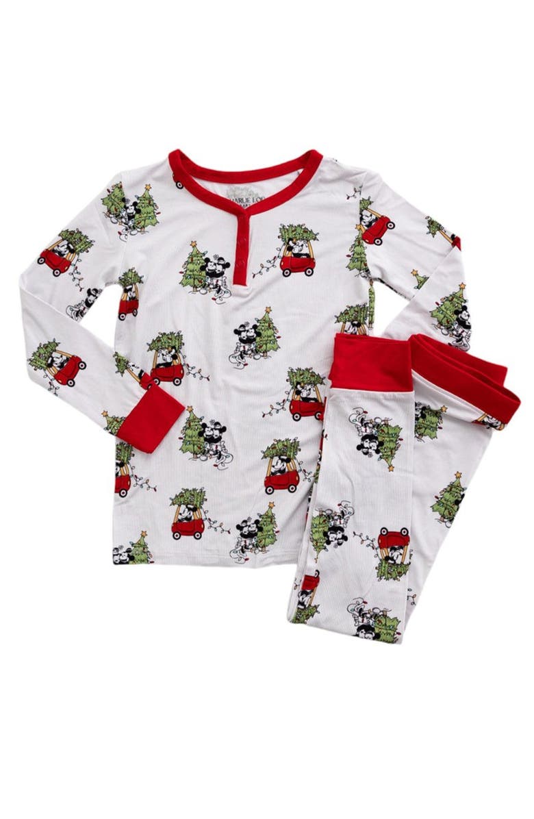 Charlie Lou Baby<sup>®</sup> Little Kid's Steamboat Willie Christmas Pajama Set, Main, color,