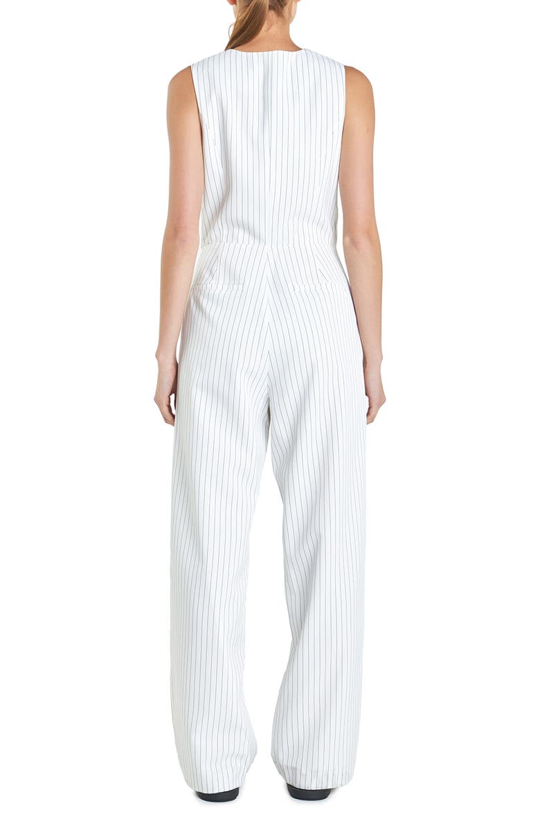 Grey Lab Vest Wide Leg Jumpsuit, Alternate, color, White