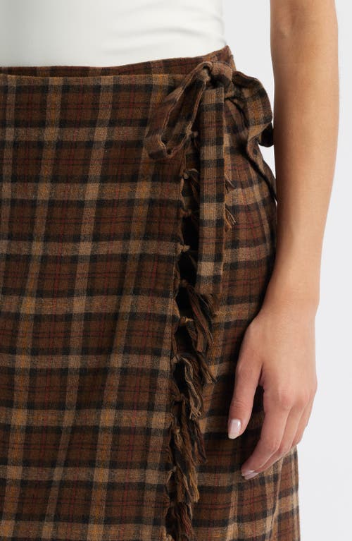 Doen Saskia Checked Midi Skirt In Multi