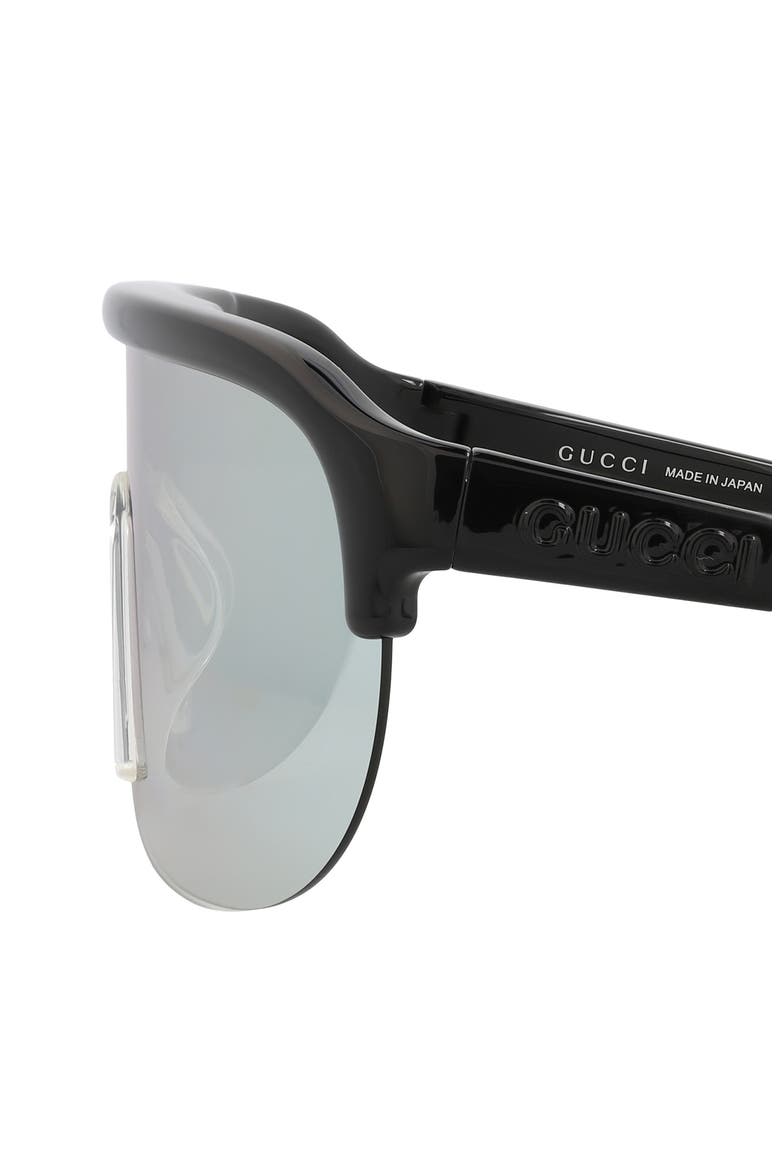 99mm Shield Sunglasses, Alternate, color, BLACK BLACK SILVER