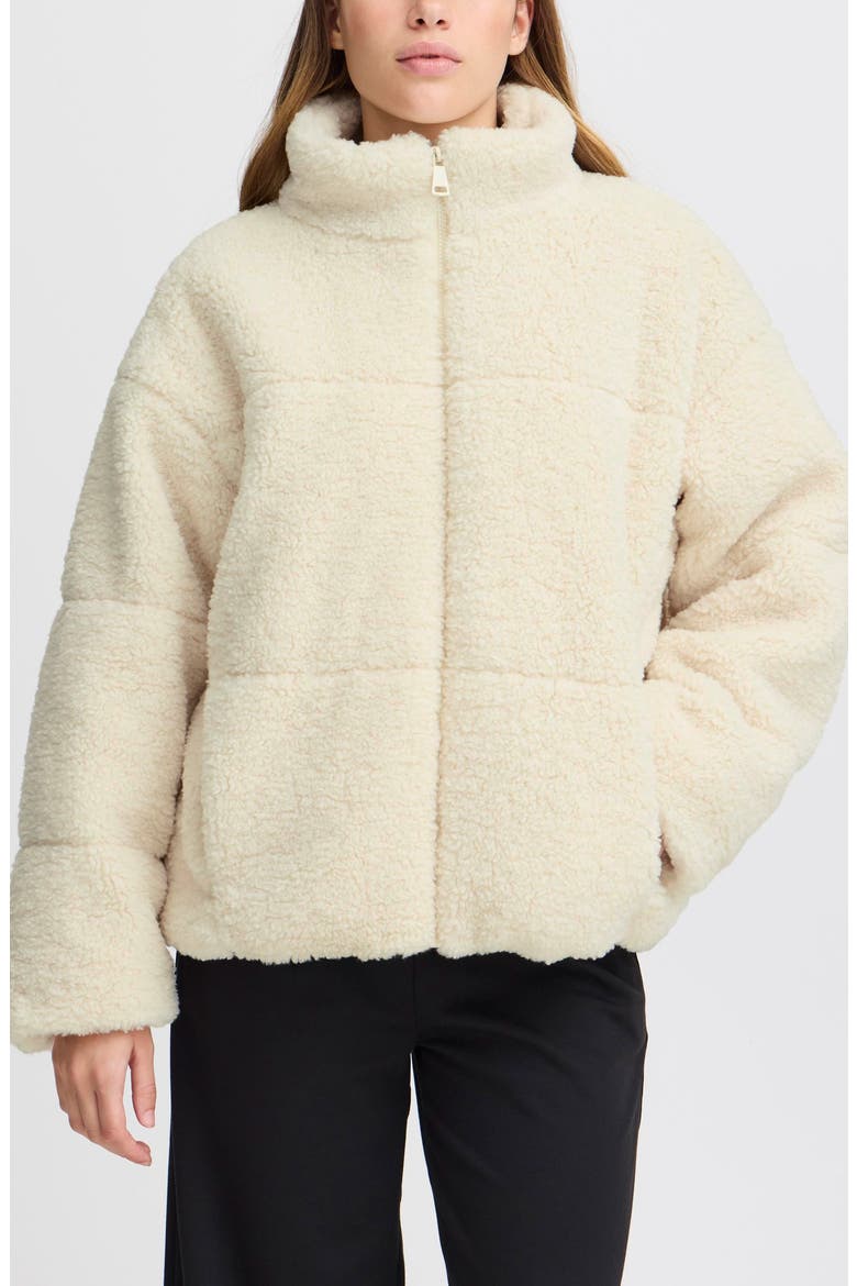 Funara Fleece Jacket, Main, color, ALMOND MILK