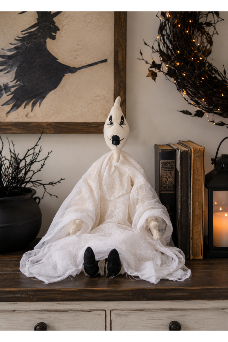 Gareth Ghost Halloween Joe Spencer Gathered Traditions Figurine 20", Alternate, color, White