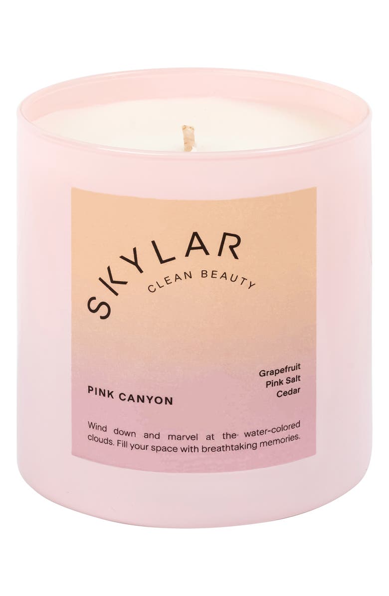 Skylar Pink Canyon Scented Candle, Main, color,