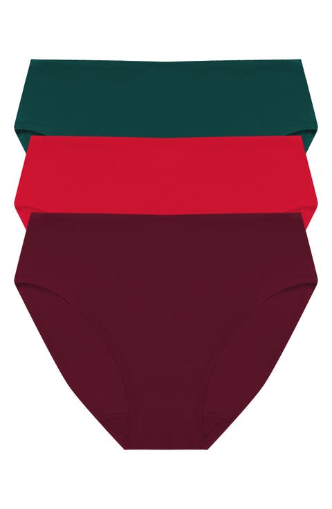 Bliss Bare Assorted 3-Pack Stretch Cotton High Waist Briefs