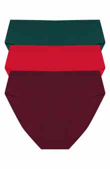 Natori Bliss Bare Assorted 3-Pack Stretch Cotton Hipster Briefs