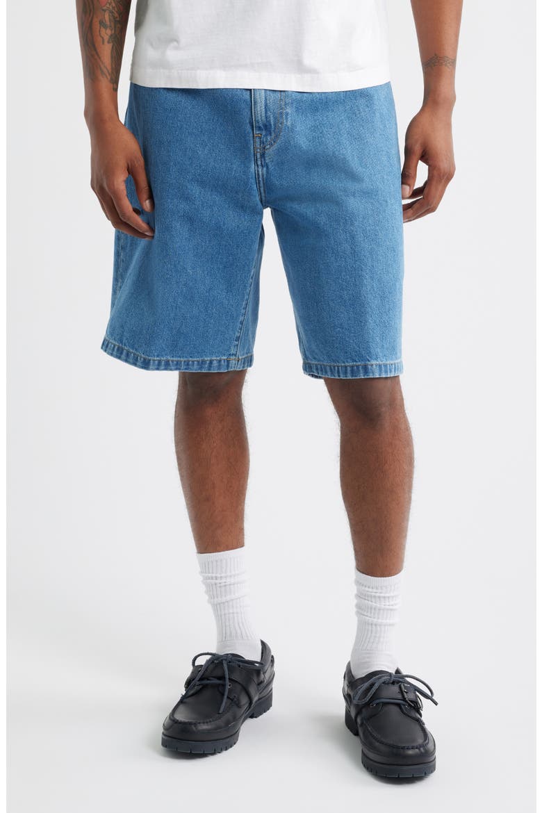 Landon Denim Shorts, Main, color, BLUE HEAVY STONE WASH