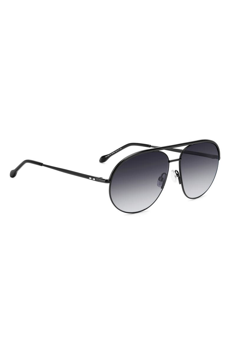 Isabel Marant 62mm Oversize Navigator Sunglasses, Alternate, color, Black/ Dark Grey